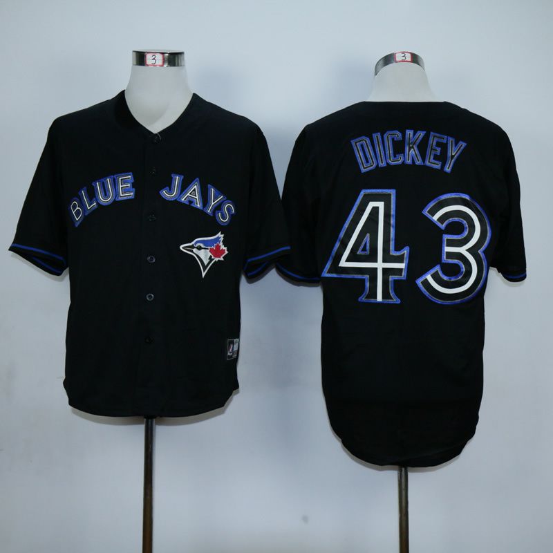 Men Toronto Blue Jays #43 Dickey Black MLB Jerseys->toronto blue jays->MLB Jersey